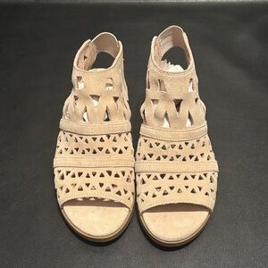 Diba Beige Cutout Sandals